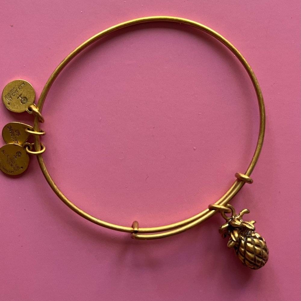 Alex and Ani Gold Pineapple Bracelet